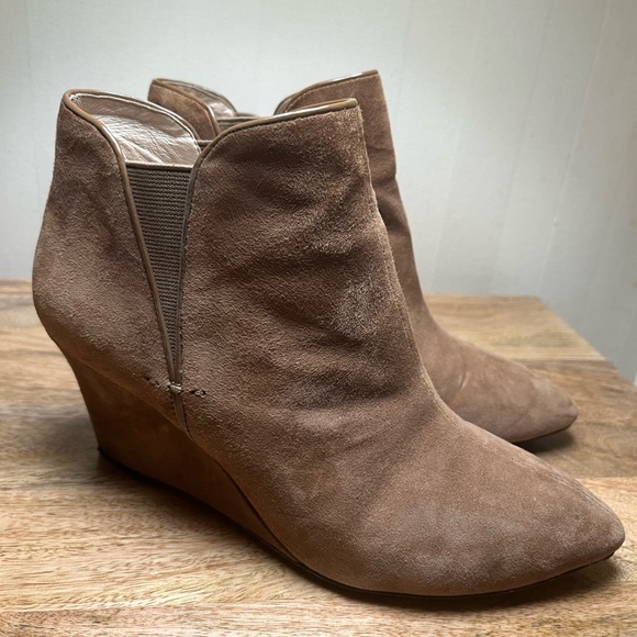 Jean-Michel Cazabat Suede Booties Sz 37.5 - Picture 3 of 11